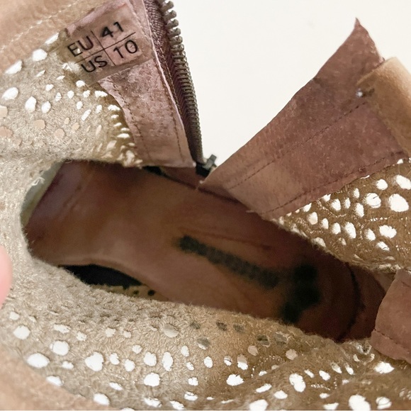 Musse & Cloud Suede Side Zipper Ankle Boots with textile - Picture 7 of 8